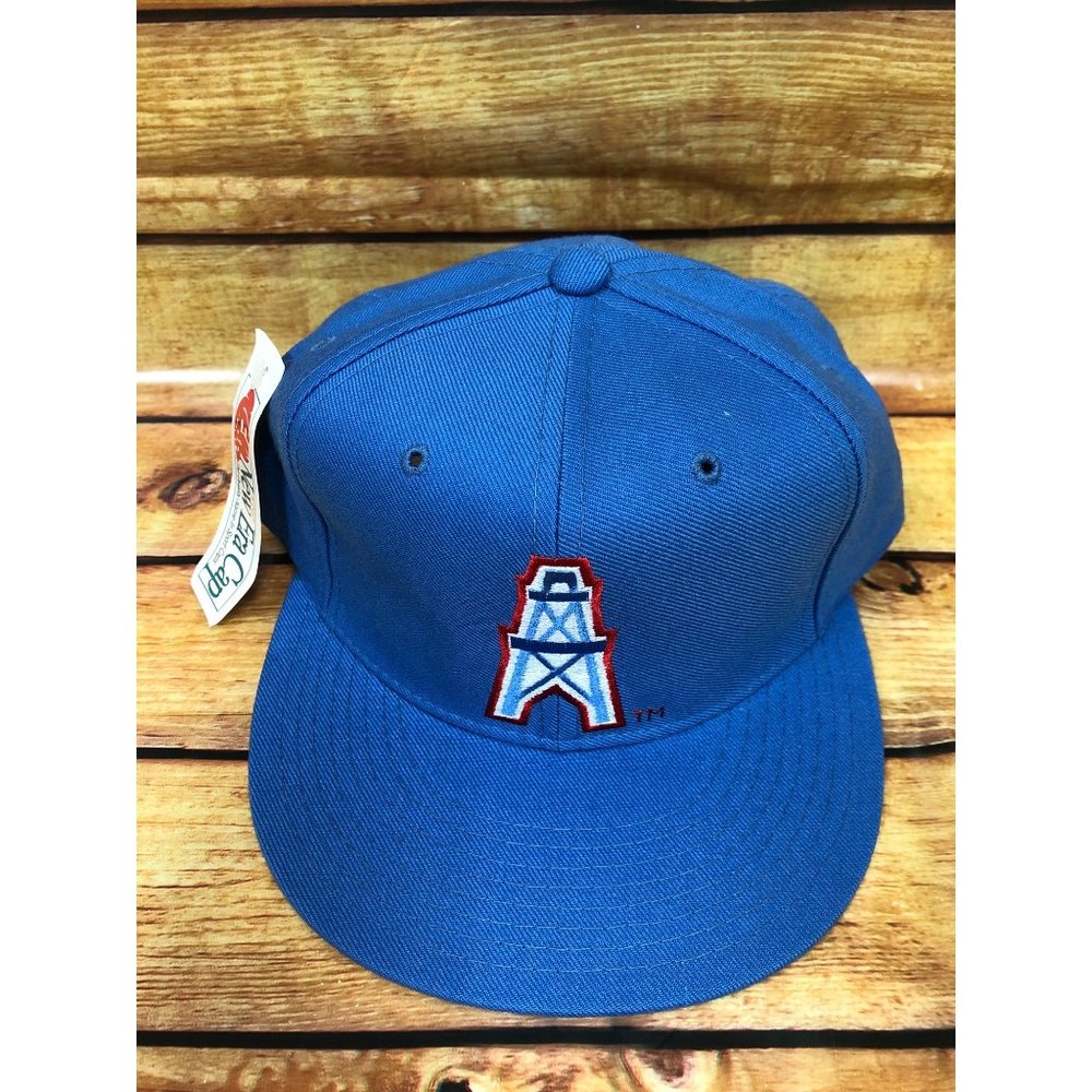 NWT NOS Vintage HOUSTON OILERS Fitted Wool CAP/HAT New Era 5950 NFL (B25)